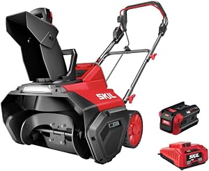 SKIL PWR CORE 40 Brushless 40V 20 in. Single Stage Snow Blower Kit, 30'ft Throwing Distanc
