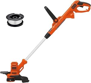 BLACK+DECKER Weed Wacker with Auto Feed, 14-Inch 2 in 1 String Trimmer Lawn Edger, Powerfu