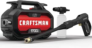 CRAFTSMAN Electric Pressure Washer, Cold Water, Lightweight Corded Power Washer for Cars, 