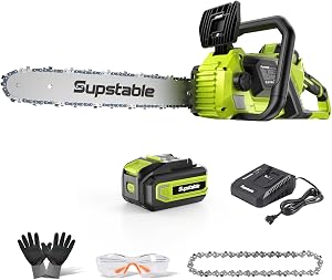 16 Inch Electric Chainsaw Cordless, 2000W Brushless Chainsaw, 4.0Ah Battery & Fast Cha