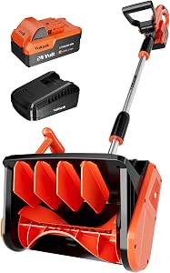 VOLTASK Cordless Snow Shovel, 24V | 13-Inch | 4-Ah Cordless Snow Blower, Battery Snow Blow