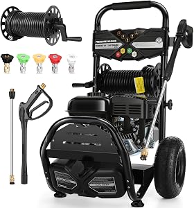 Professional 4200PSI 4GPM 212CC Gas Pressure Washer, 7.0HP Heavy-Duty 3600RPM Commercial G