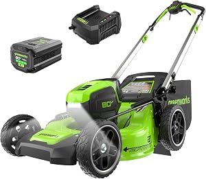 Greenworks 80V 21" Self-Propelled Cordless Lawn Mower – Brushless Motor, LED Lights, 