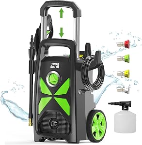Electric Pressure Washer, SWIPESMITH 2800 Max PSI 2.4 GPM Power Washer with Telescopic Han
