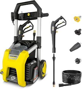 Kärcher Pressure Washer K1700, CETA Certified, 3 Spray Nozzles, Detergent Tank, for Cars, 