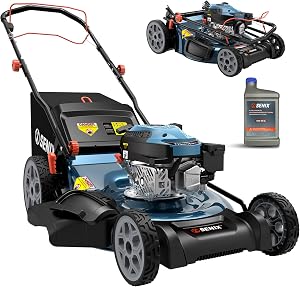 SENIX Gas Lawn Mower, 22" Self Propelled Gas Powered Lawnmower with 170cc OHV 4-Cycle