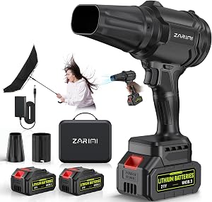 YUQUESEN Cordless Leaf Blower, 980,000 RPM Handheld Leaf Blower with 2 X Batteries & C