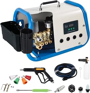 Yoking Pressure Washer, Max 150 bar, 12L/min, Power Washer for Cars, Driveways, Patios, De