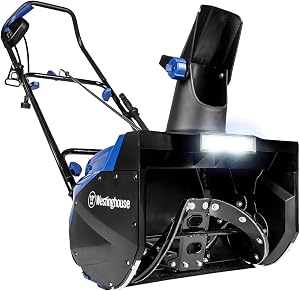 Westinghouse WSnow18D Corded Snow Blower 18-inches Wide, Dual LED Lights, Electric Snow Bl