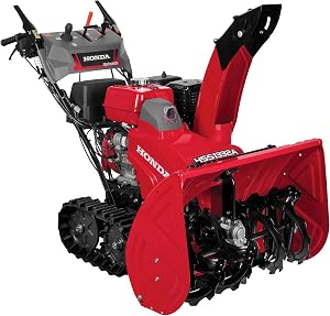 Honda HSS1332 31.9-Inch Two Stage Snow Blower with Electric Start and Track Drive, Clears 