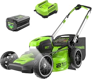 Greenworks 80V 21" Cordless Push Lawn Mower – Brushless Motor, LED Lights, 4.0Ah Batt