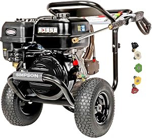 Simpson 4400 PSI Gas Pressure Washer, 4.0 GPM Commercial Power Washer, Cold Water, 50' Hos